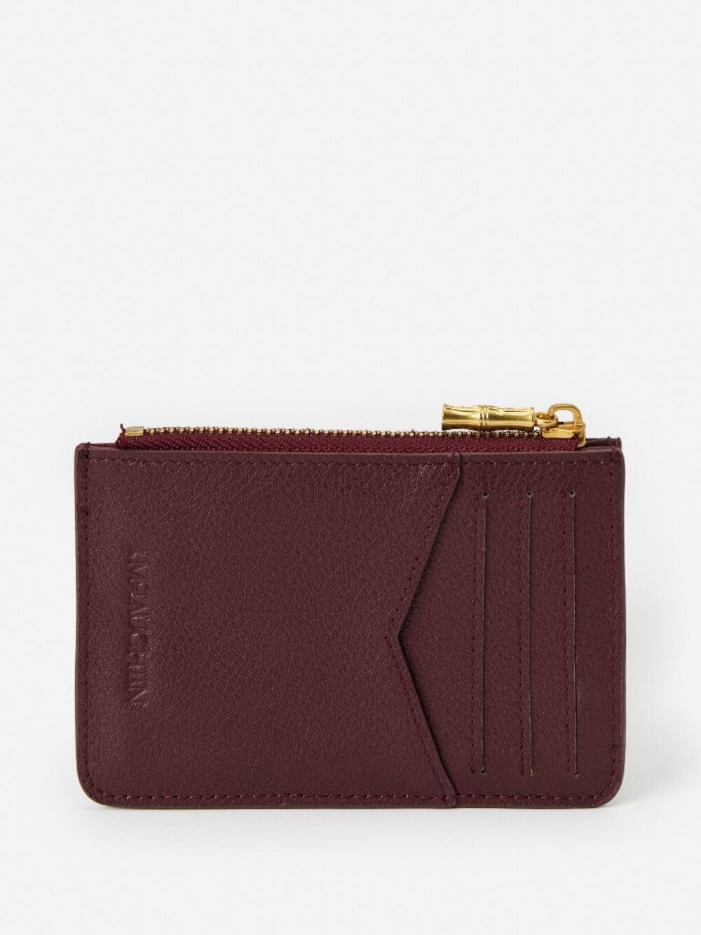 J McLaughlin Libi Leather Card Case - French Merlot NEW
